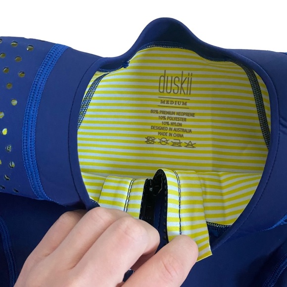 DUSKII one piece scuba swimsuit one piece blue M medium surf wetsuit - Picture 4 of 11